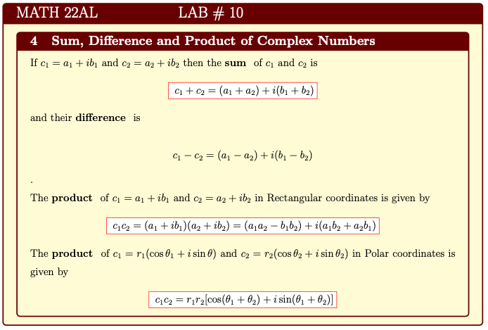 Complex Numbers   Operations Part 1