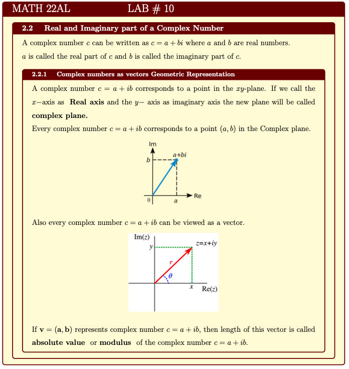 Complex Numbers