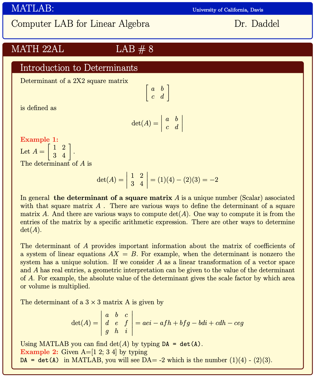 How  to Find  Determinants